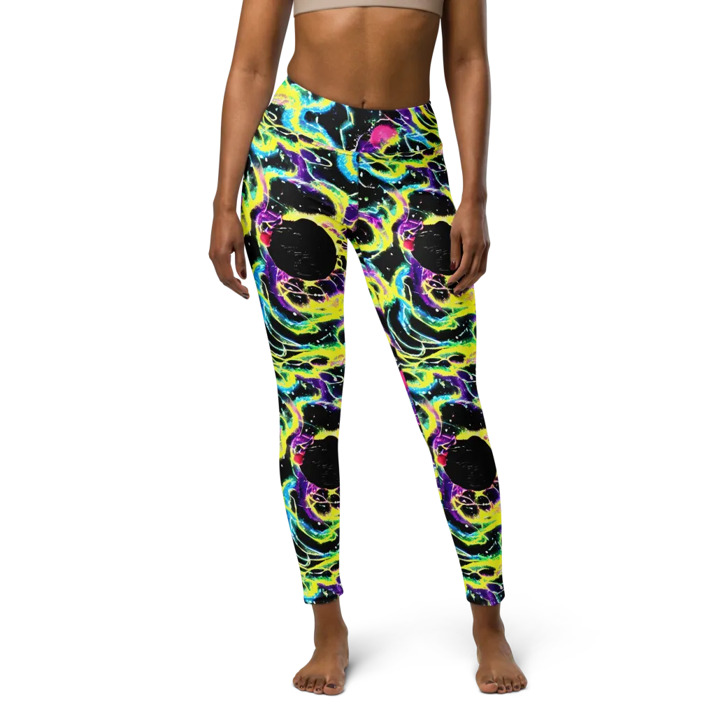 Electroflora on Yoga Leggings — Front