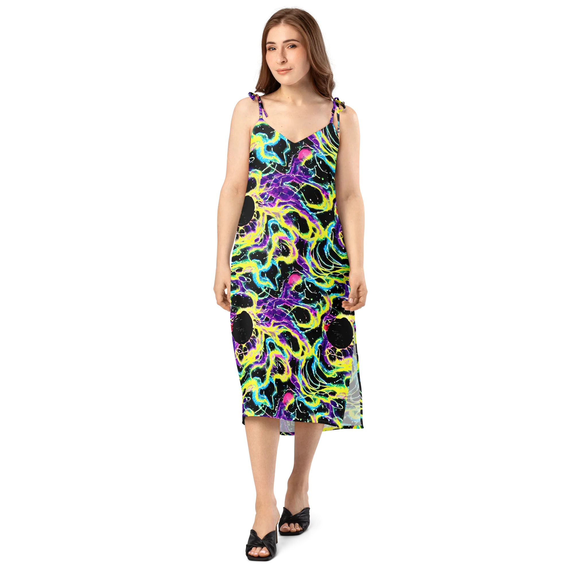 Electroflora on Slip Dress — Front