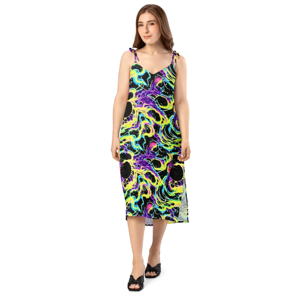 Electroflora on Slip Dress — Front