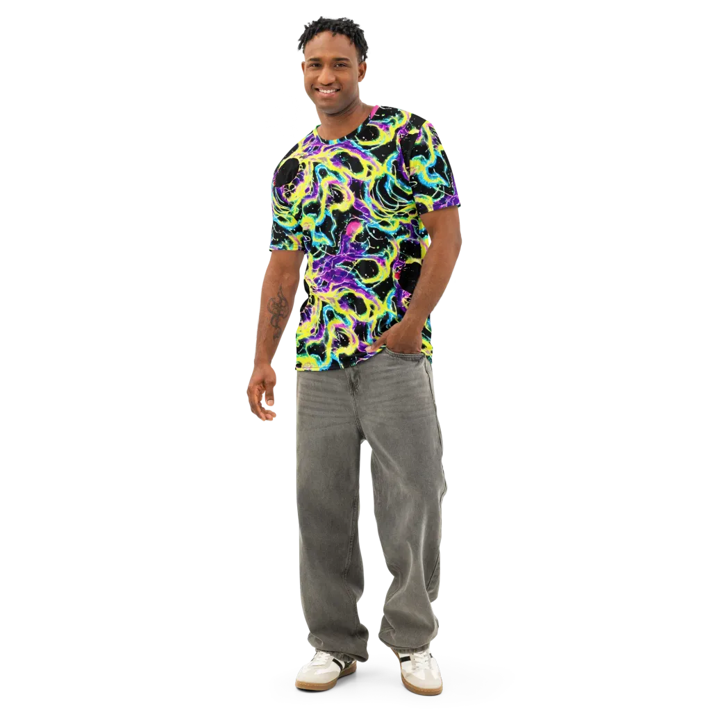 Electroflora on Men's Cotton Crew Neck T-Shirt — Front