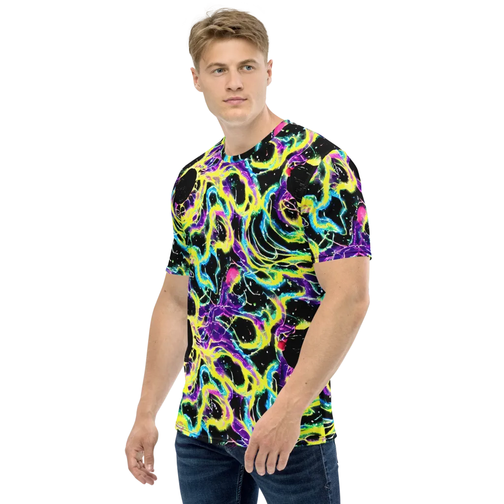Electroflora on Men's Crew Neck T-Shirt — Left