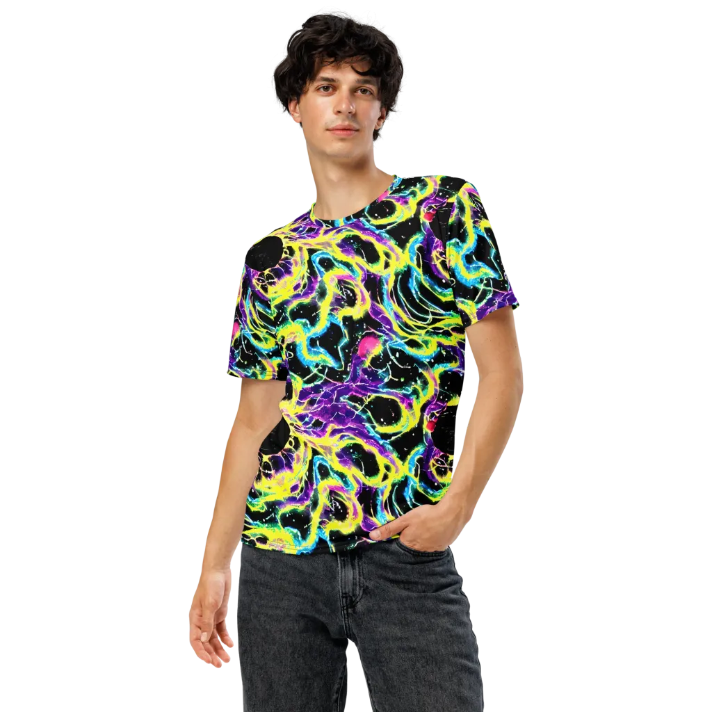 Electroflora on Men's Crew Neck T-Shirt — Front