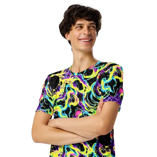 Electroflora on a Men's Crew Neck T-Shirt