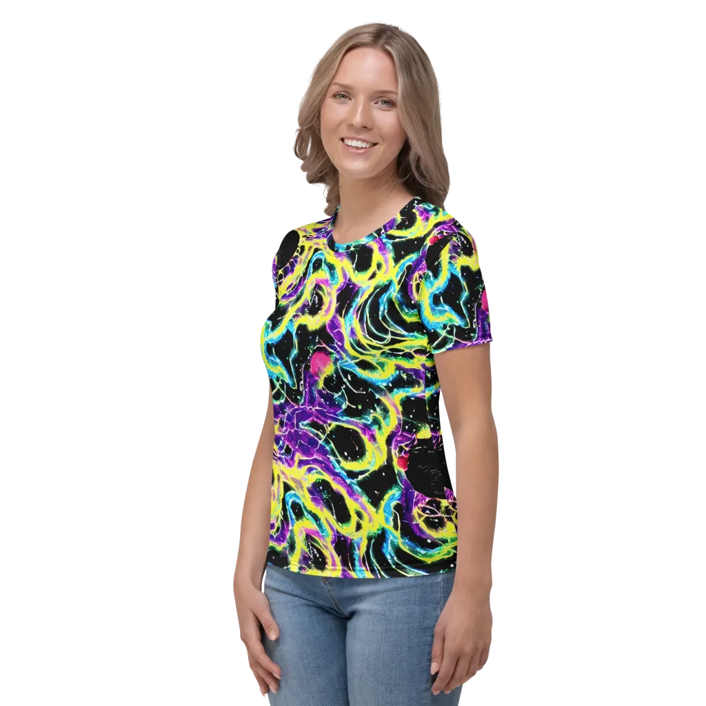 Electroflora on Women's Crew Neck T-Shirt — Left