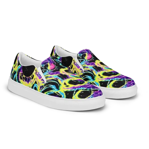 Electroflora on a Men's Slip-On Canvas Shoes