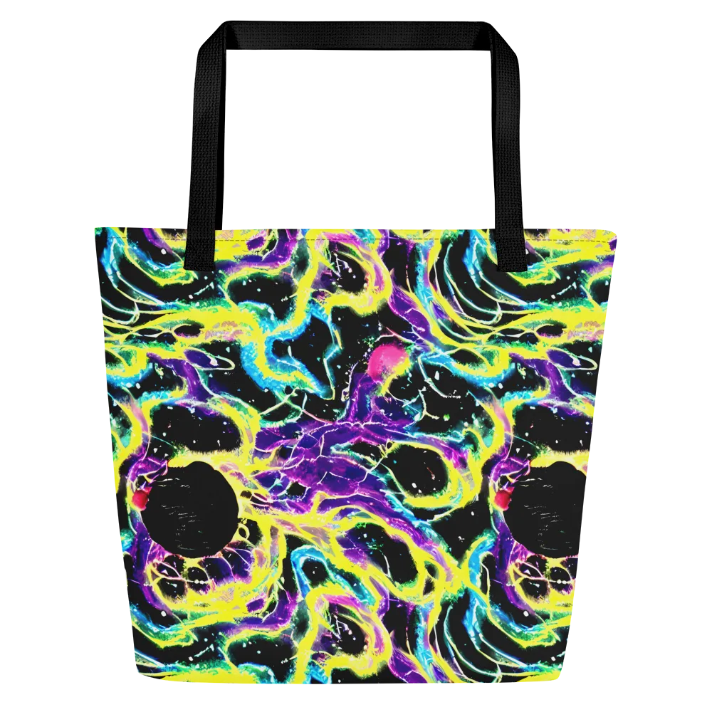 Electroflora on Large Tote Bag W/ Pocket — Front
