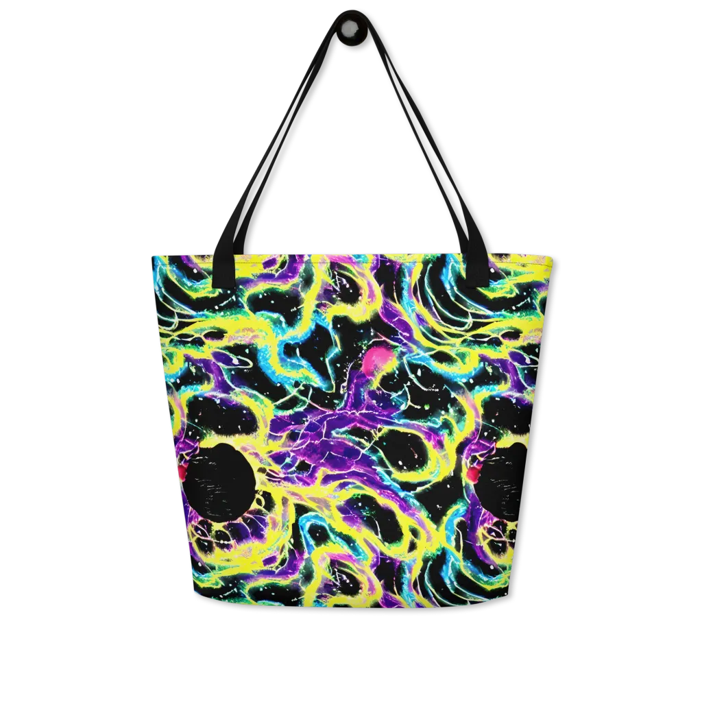 Electroflora on Large Tote Bag W/ Pocket — Front