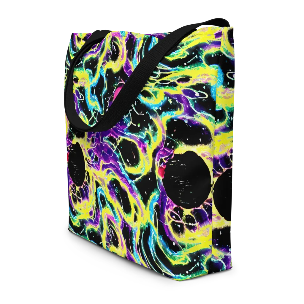 Electroflora on Large Tote Bag W/ Pocket — Front