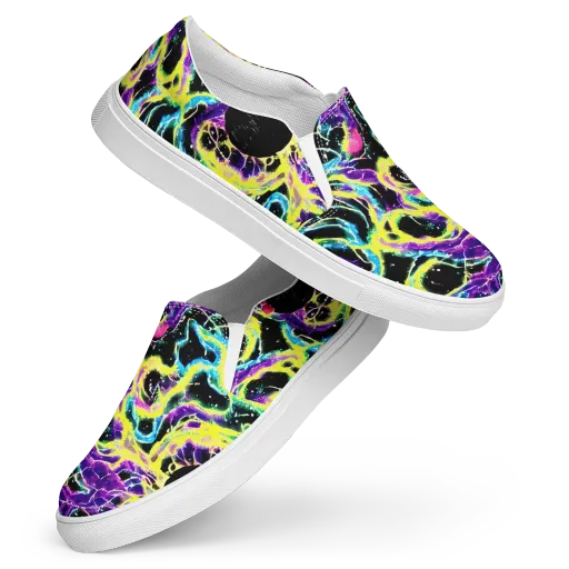 Electroflora on a Women's Slip-On Canvas Shoes