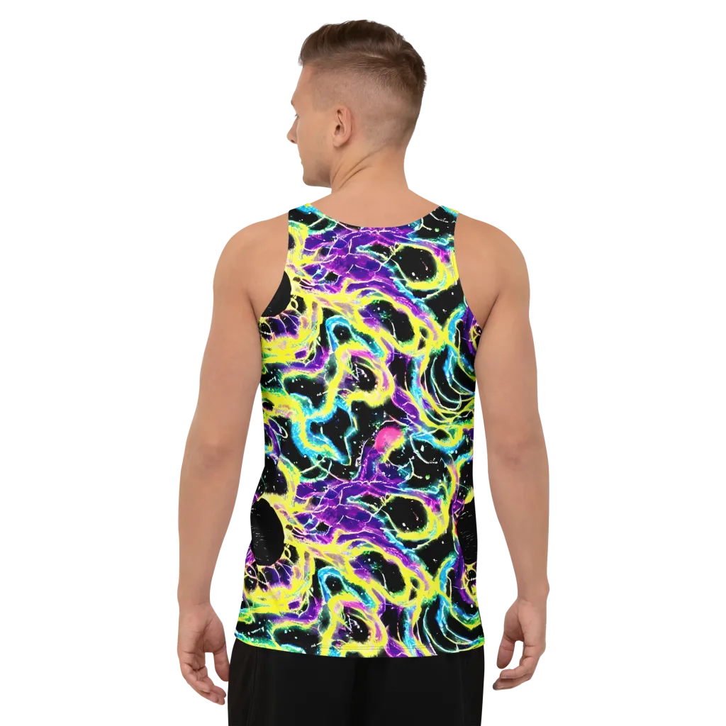 Electroflora on Men's Tank Top — Back