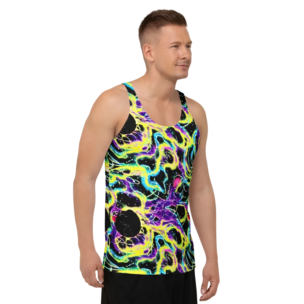 Electroflora on Men's Tank Top — Right Front