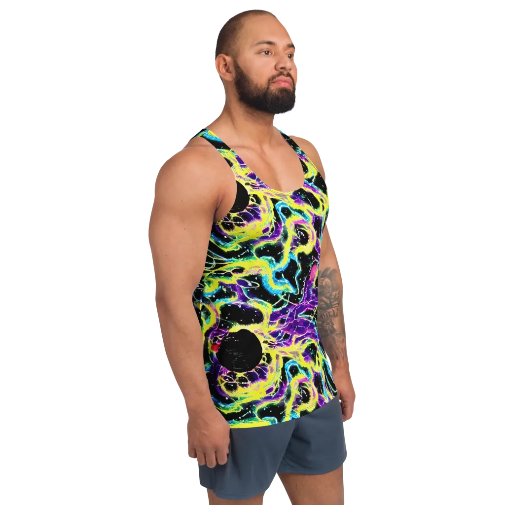 Electroflora on Men's Tank Top — Right Front