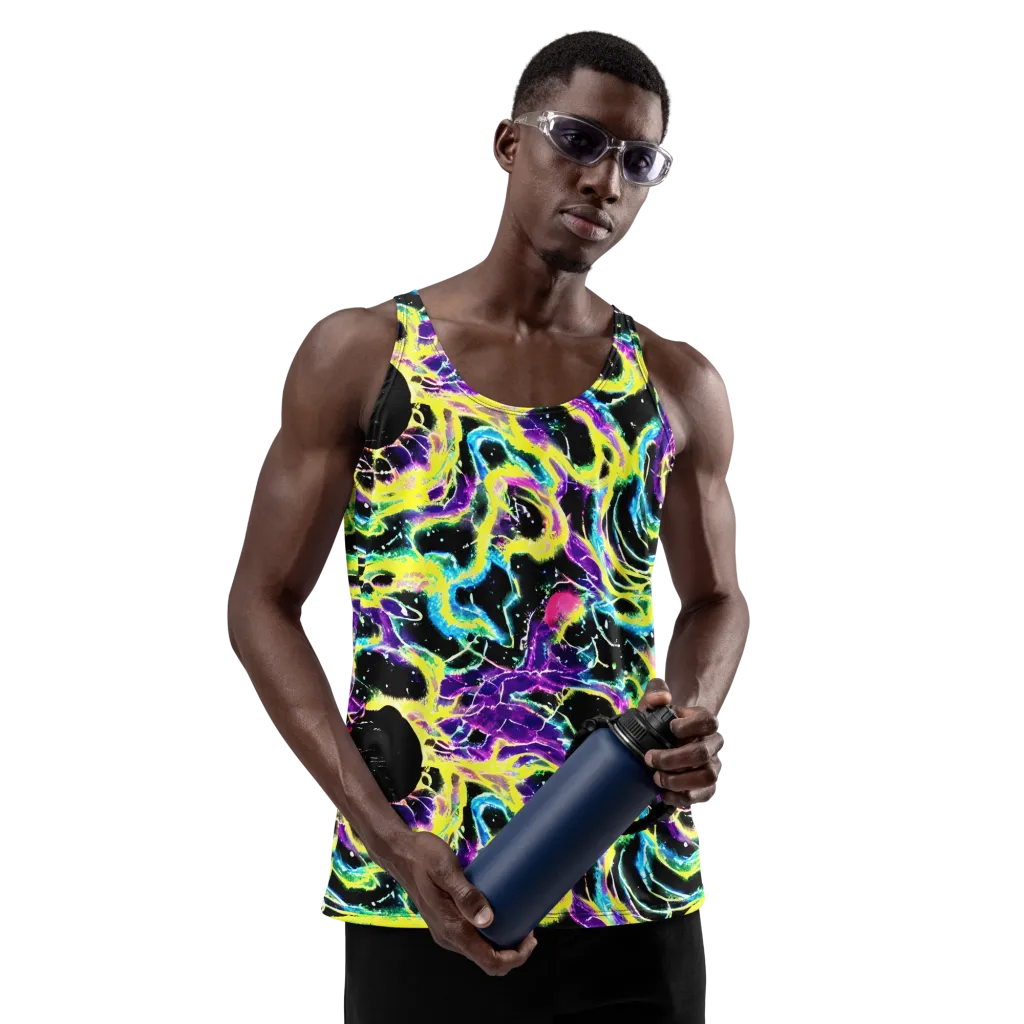 Electroflora on Men's Tank Top — Front