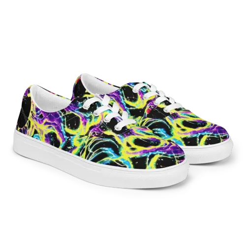 Electroflora on a Men's Lace-Up Canvas Shoes