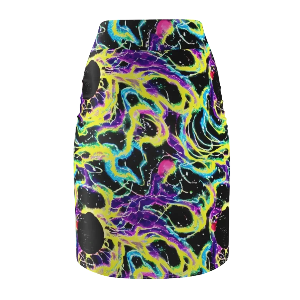 Electroflora on Pencil Skirt — Back