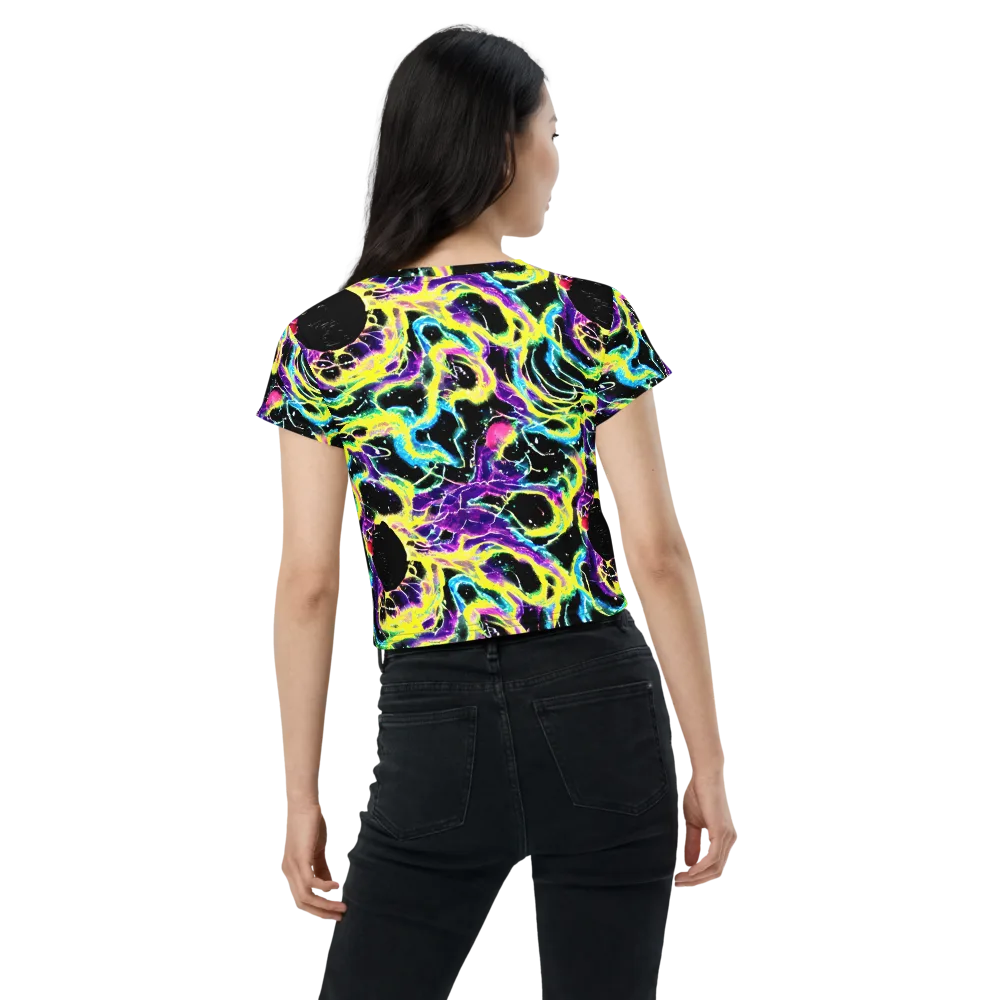 Electroflora on Crop Tee — Back