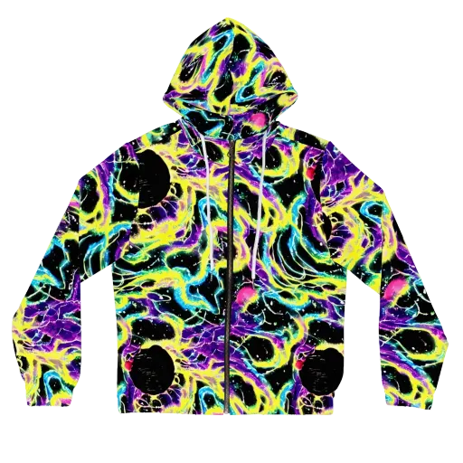 Electroflora on a Women's Full-Zip Hoodie