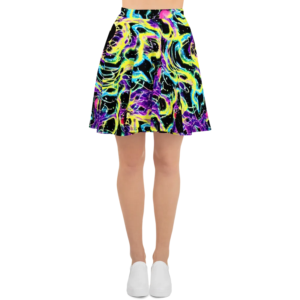 Electroflora on Skater Skirt — Front