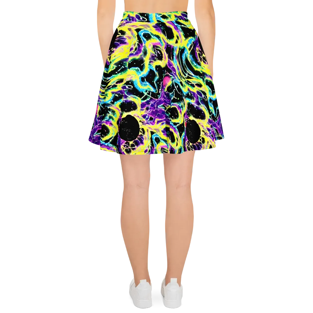 Electroflora on Skater Skirt — Back