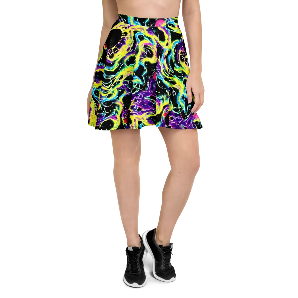 Electroflora on Skater Skirt — Front