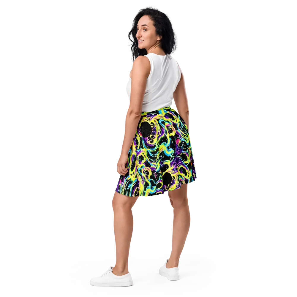 Electroflora on Skater Skirt — Back