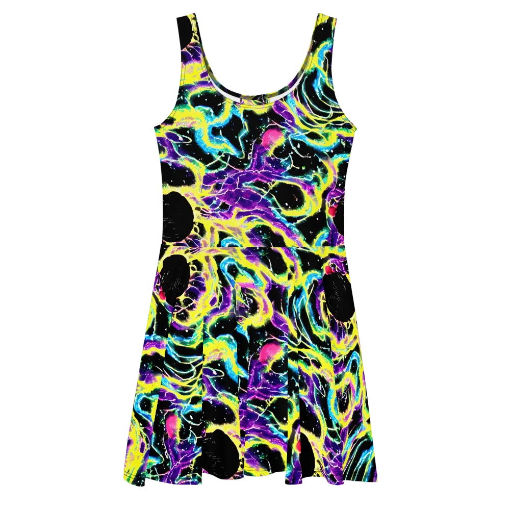 Electroflora on Skater Dress — Front