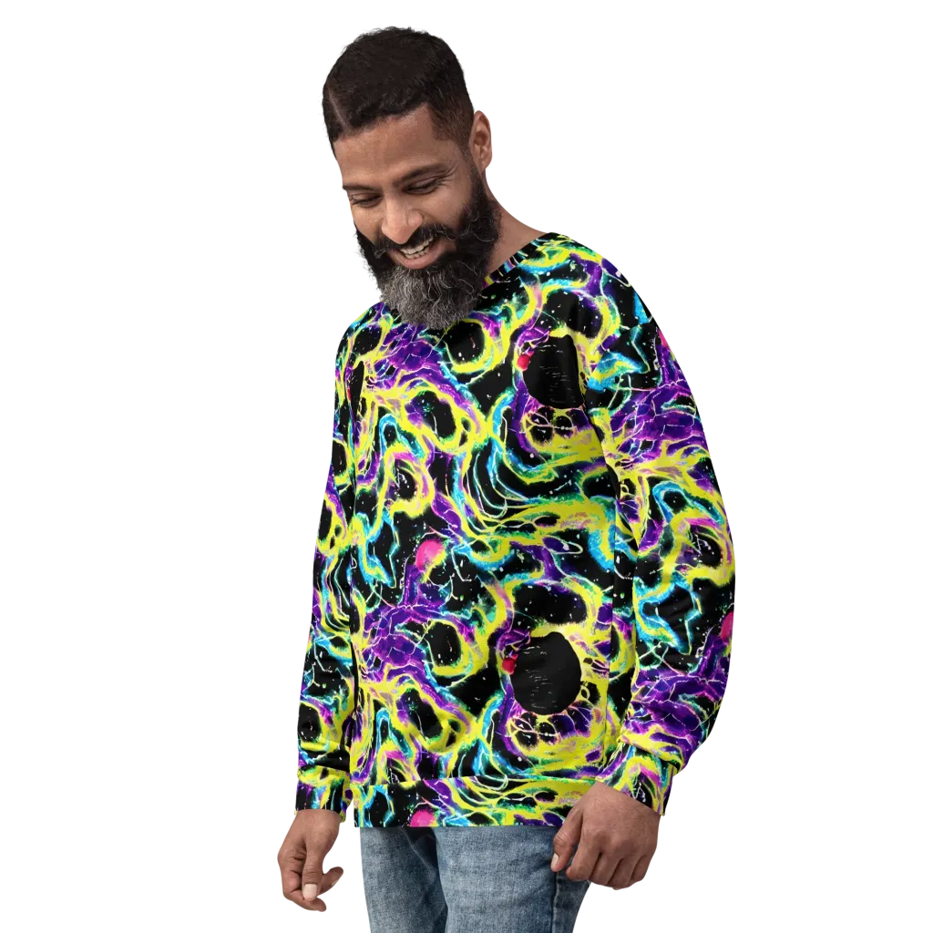 Electroflora on Sweatshirt — Left Front