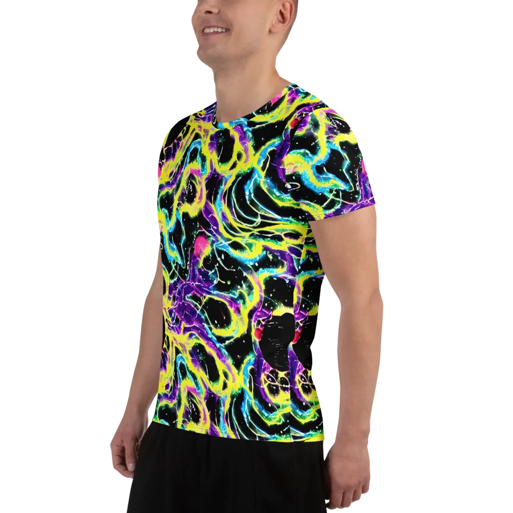 Electroflora on Men's Athletic T-Shirt — Left