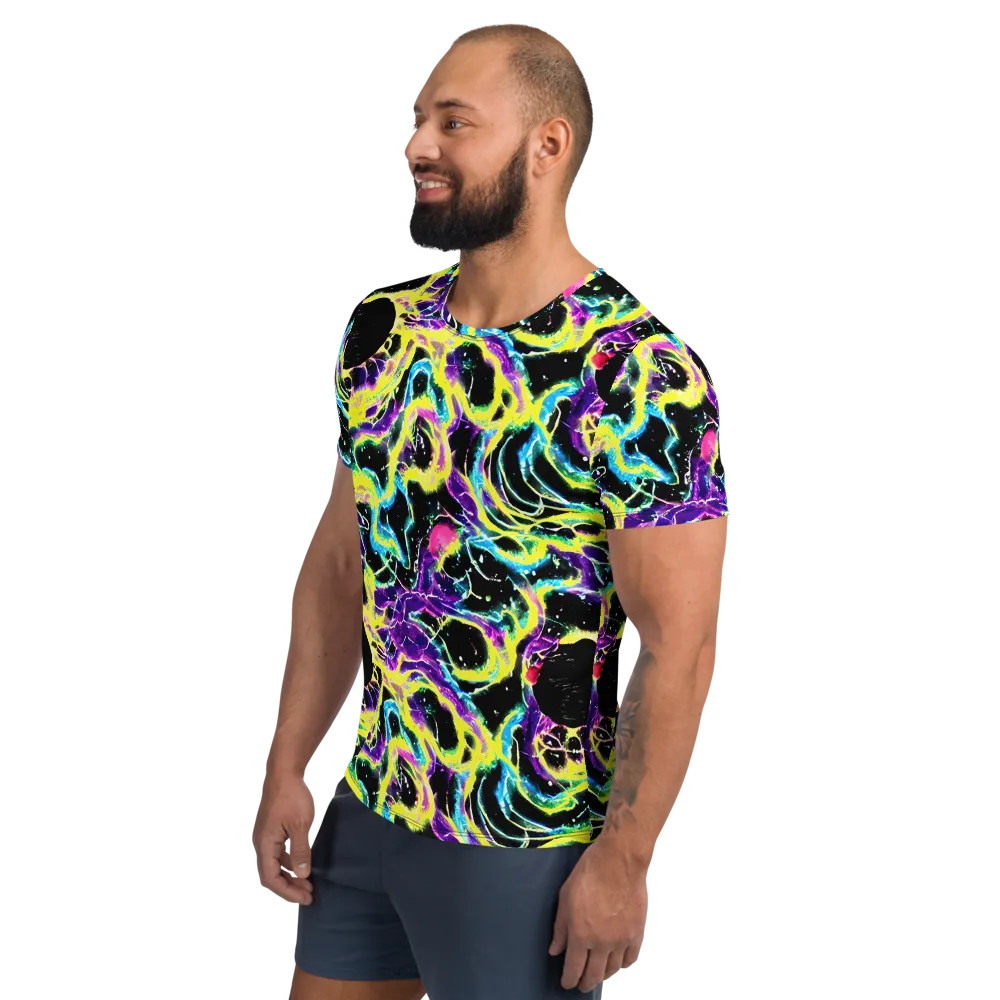 Electroflora on Men's Athletic T-Shirt — Left