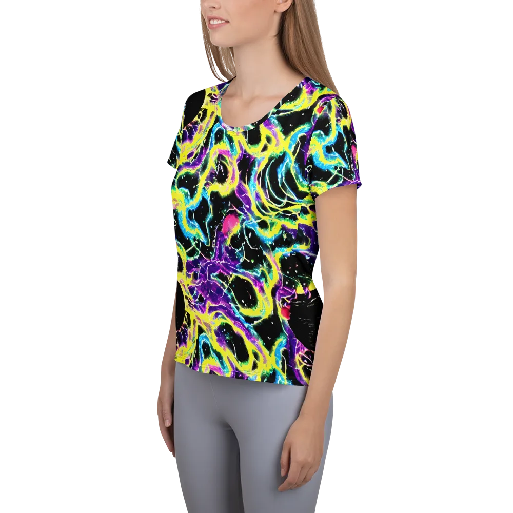 Electroflora on Women's Athletic T-Shirt — Left