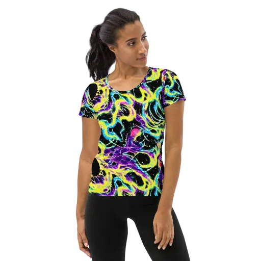 Electroflora on a Women's Athletic T-Shirt