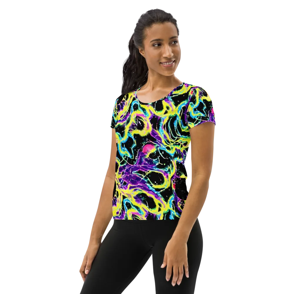 Electroflora on Women's Athletic T-Shirt — Left