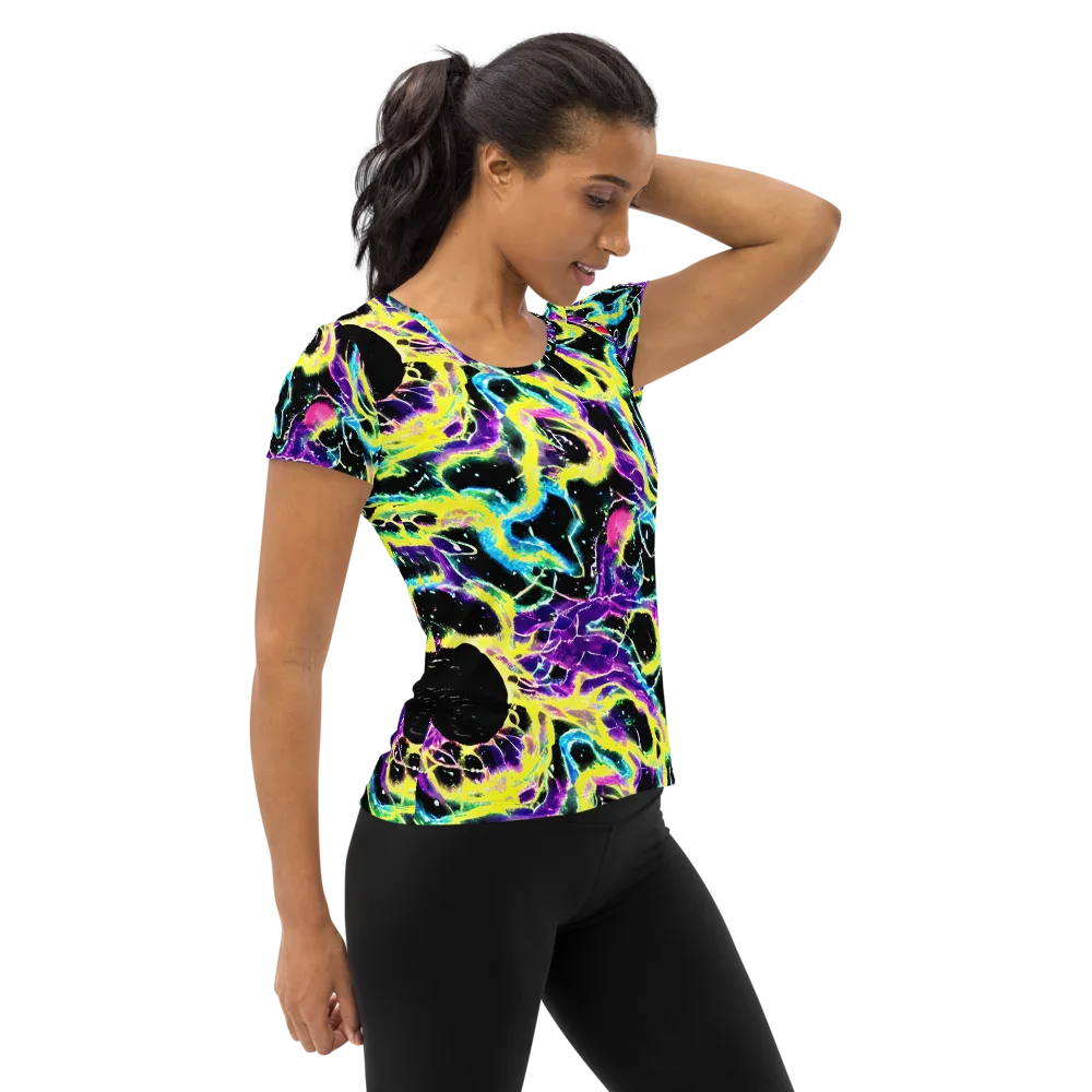 Electroflora on Women's Athletic T-Shirt — Right