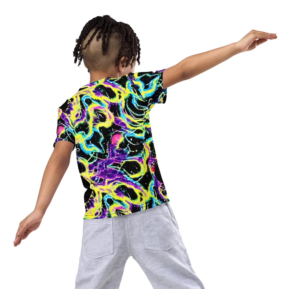 Electroflora on Kids Crew Neck T-Shirt — Back