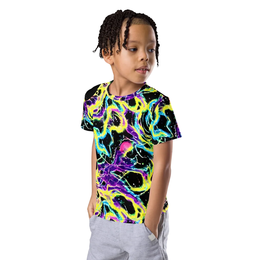 Electroflora on Kids Crew Neck T-Shirt — Left Front