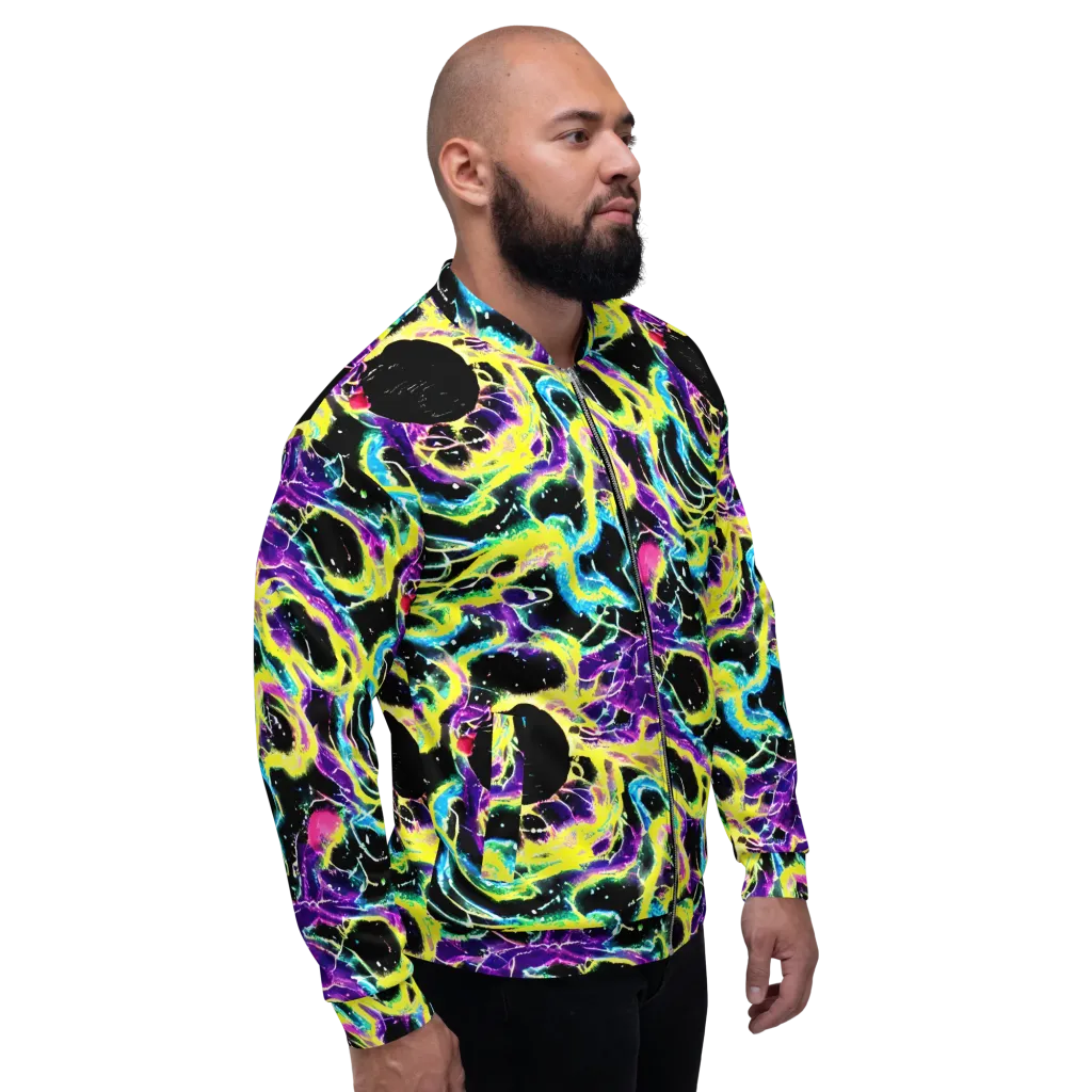 Electroflora on Bomber Jacket — Right