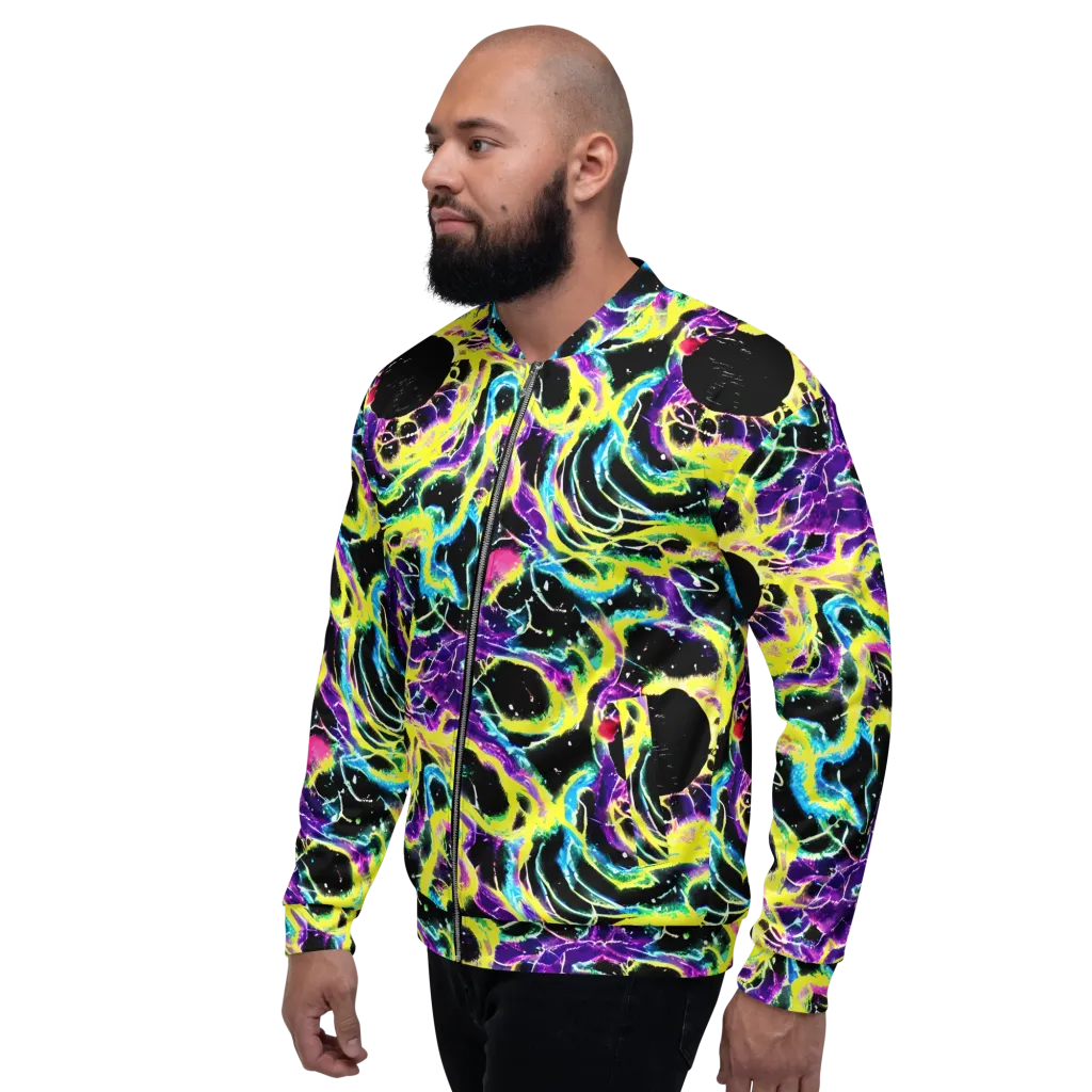 Electroflora on Bomber Jacket — Left