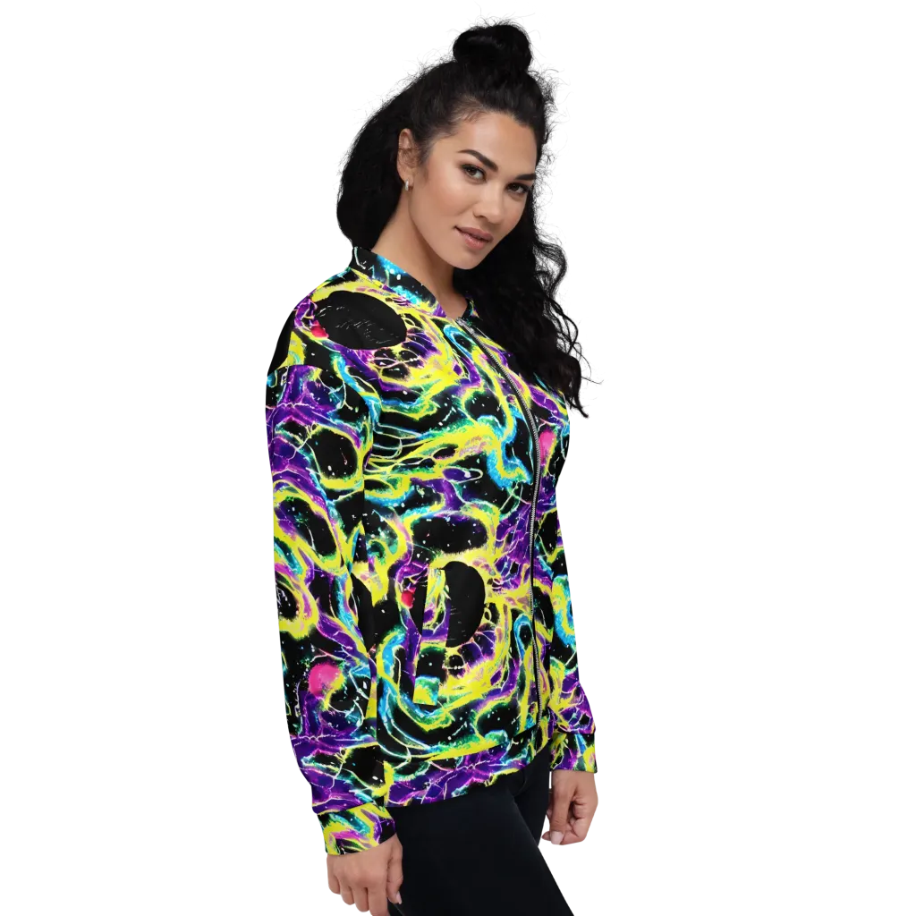 Electroflora on Bomber Jacket — Right