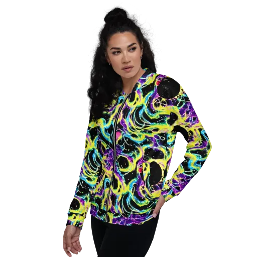 Electroflora on a Bomber Jacket