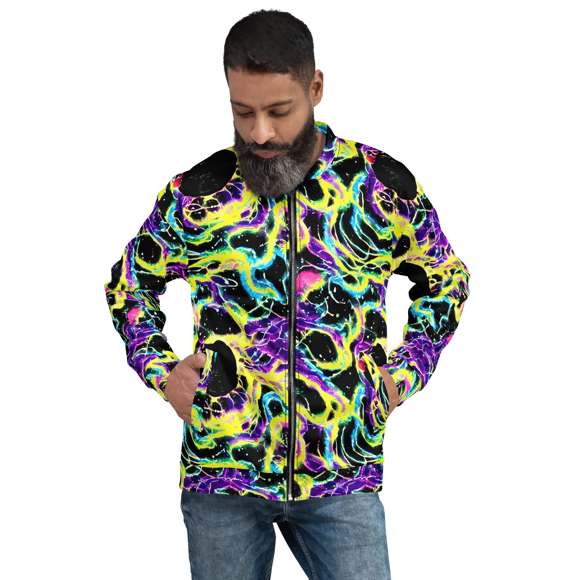 Electroflora on Bomber Jacket — Front