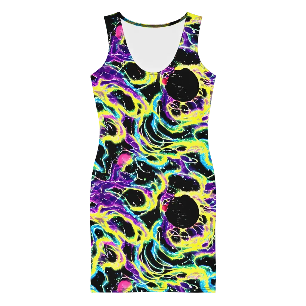 Electroflora on Bodycon Dress — Front