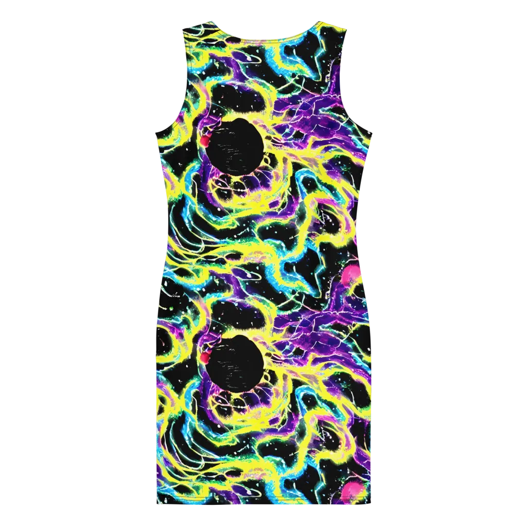 Electroflora on Bodycon Dress — Back
