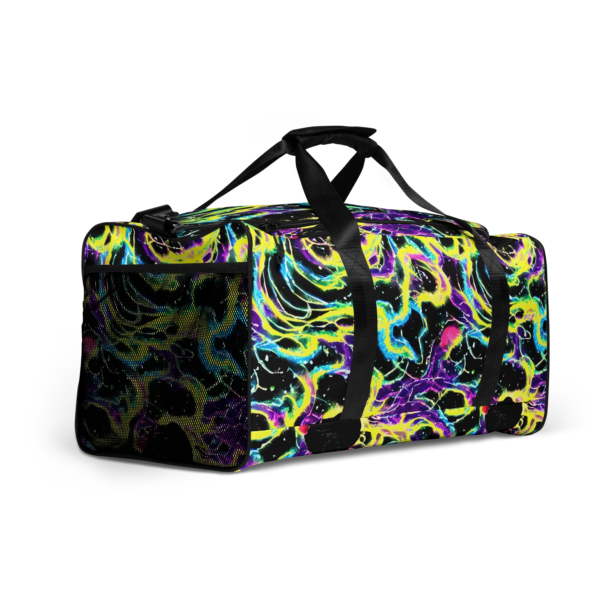 Electroflora on Duffle Bag — Right Front