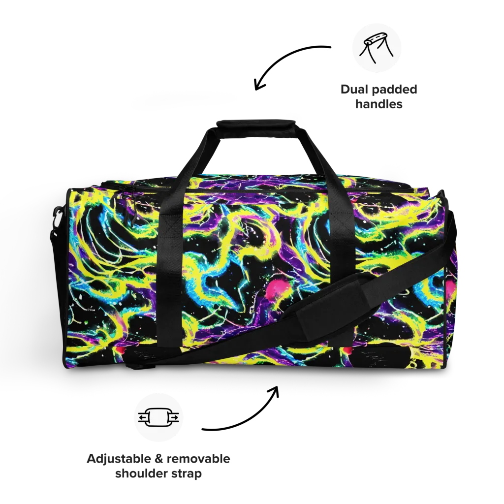 Electroflora on Duffle Bag — Front
