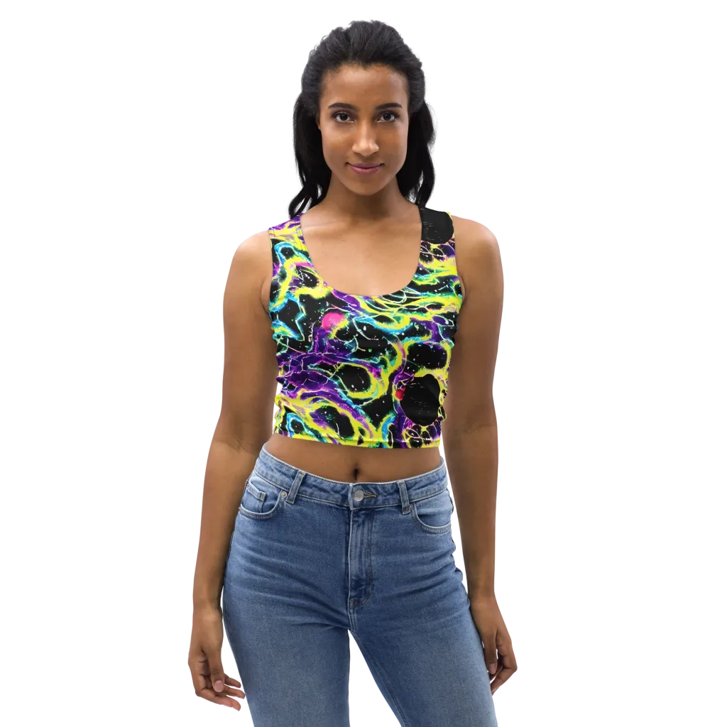 Electroflora on Crop Top — Front