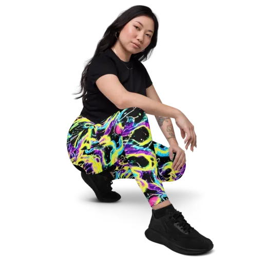 Electroflora on a Leggings with Pockets