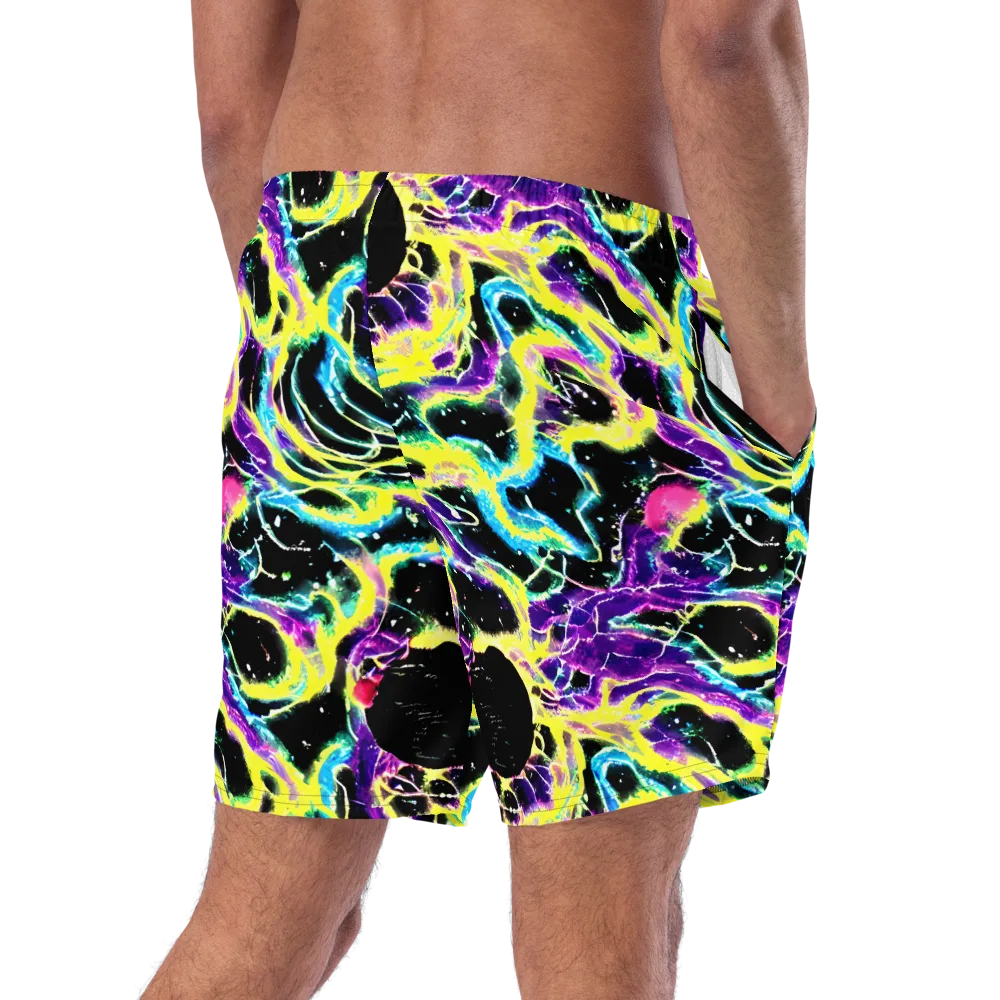 Electroflora on Swim Trunks — Right Back
