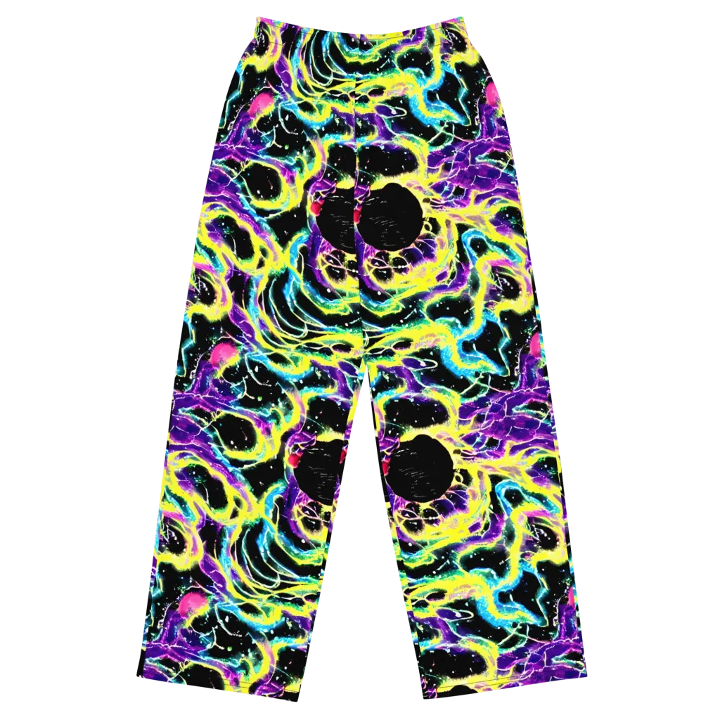 Electroflora on Wide-Leg Pants — Front