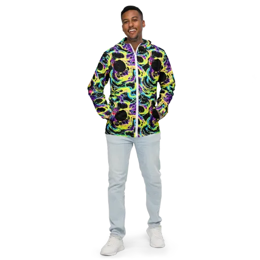 Electroflora on a Men's Windbreaker