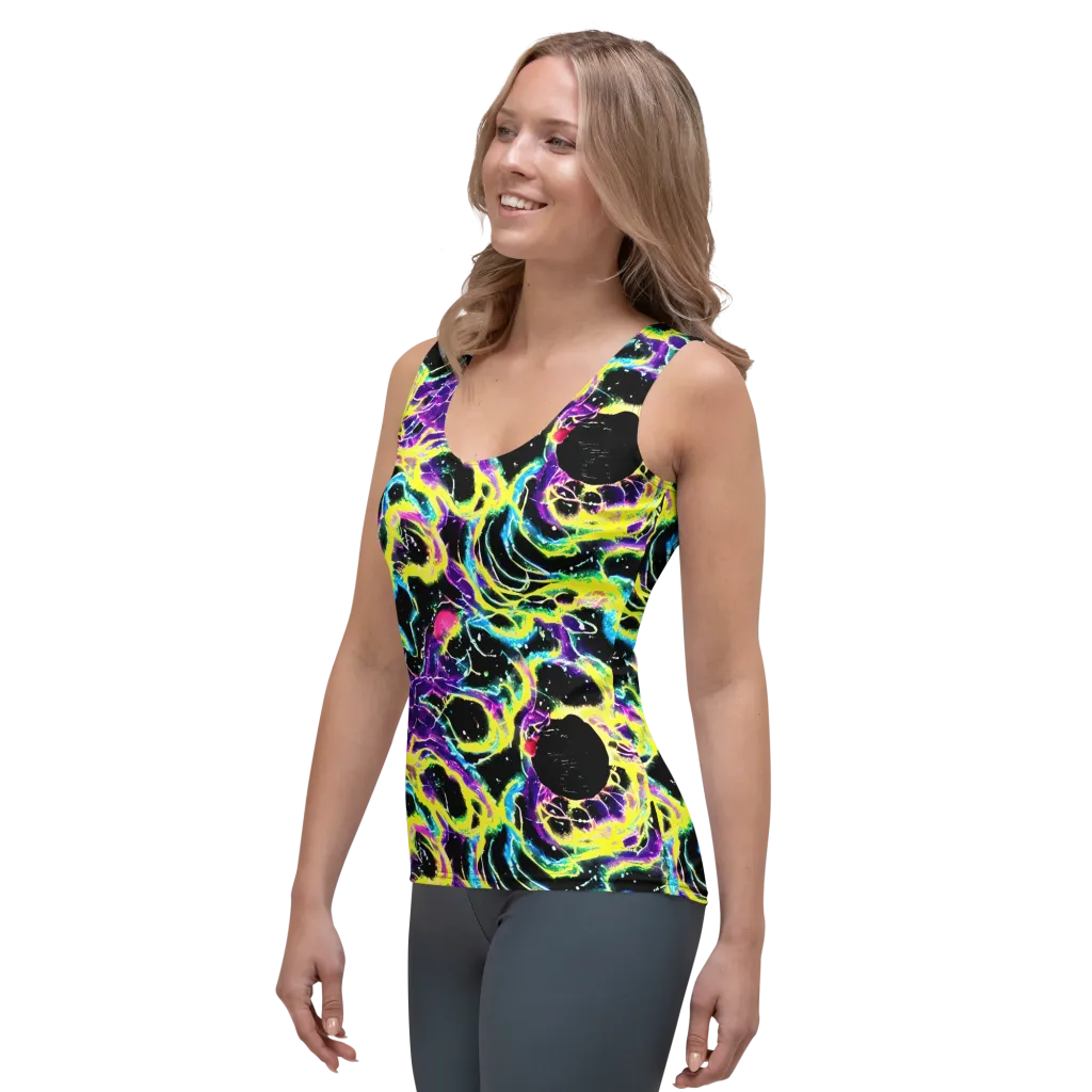 Electroflora on Women's Tank Top — Left Front